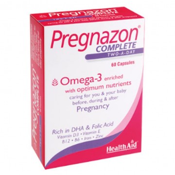 Pregnazon Complete Embarazo con Dha SinGluten 60comp Health Aid