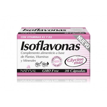 Isoflavonas con Vitaminas K2 y D3 SinGluten 30caps Natysal