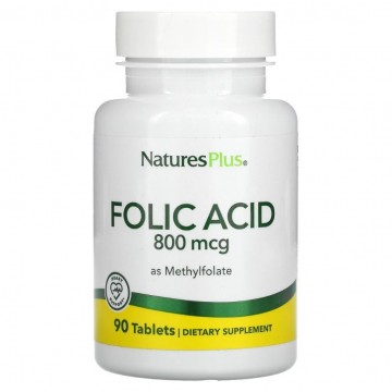 Acido Folico 800Mg SinGluten 90comp Nature'S Plus