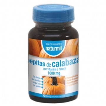 Calabaza Pepitas 1000mg SinGluten 30 perlas Naturmil