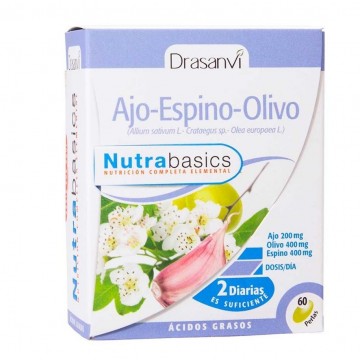 Nutrabasics Ajo Espino Olivo 60 Perlas Drasanvi