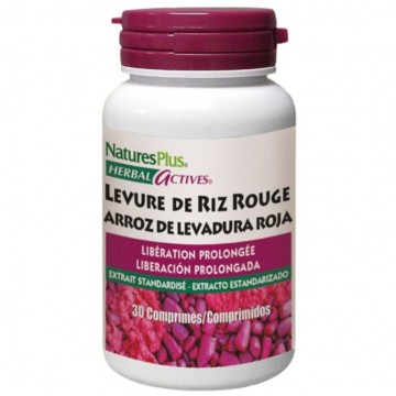 Levadura Roja de Arroz Red Yeast Rice 600Mg SinGluten Vegan 30comp Nature'S Plus