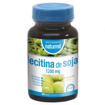 Lecitina Soja 1200mg SinGluten 60 perlas Naturmil