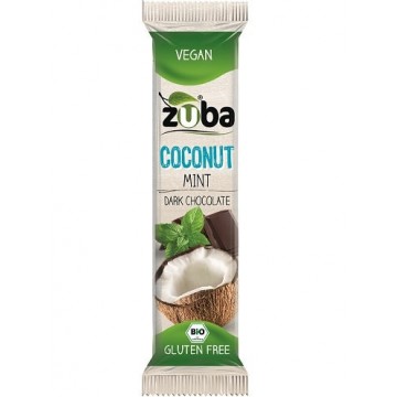 Barrita de Coco Menta y Choco Negro SinGluten Bio Vegan 12uds Zuba