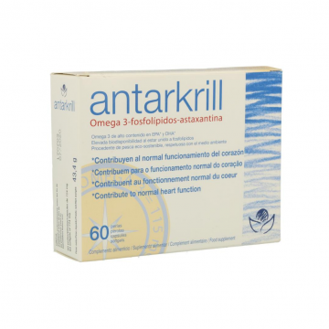 Antarkrill Aceite de Krill y Omega Serum SinGluten 60 Perlas Bioserum