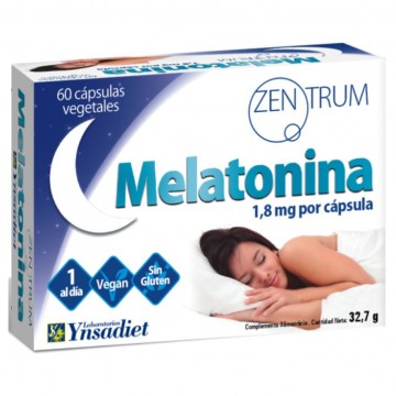 Zembrum Melatonina Pura SinGluten Vegan 60caps Ynsadiet