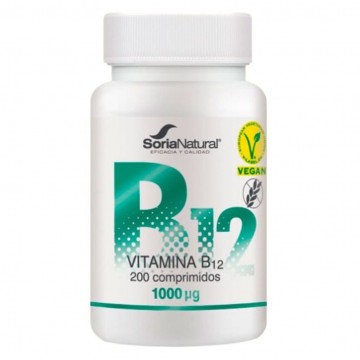 Vitamina B12 Vegan SinGluten 200comp Soria Natural