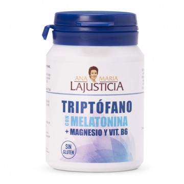 Triptofano con Melatonina Magnesio y Vitamina B6 SinGluten 60comp Ana Maria Lajusticia