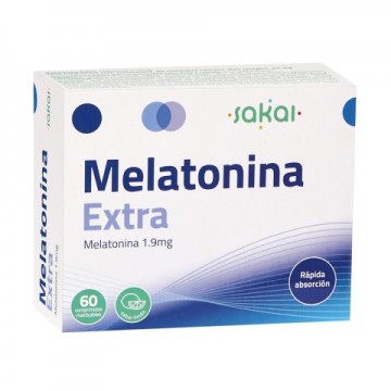 Melatonina Extra 1.9Mg Sabor Limon SinGluten Vegan 60comp Sakai