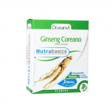 Ginseng Coreano SinGluten Vegan 60caps Drasanvi