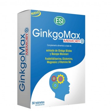 Ginkgomax Memory SinGluten Vegan 30comp Trepat-Diet-Esi