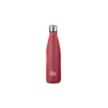 BOTELLA BBO TERMO ACERO INOXIDABLE 350ML ROJA+ FUNDA IRISANA