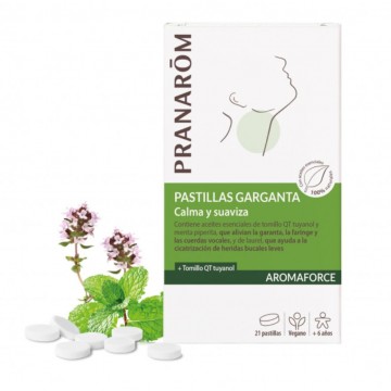 Pastillas Calmantes Garganta Vegan 21 Pranarom FCIA