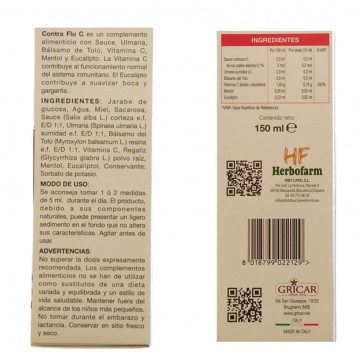 Contra Flu-C Adultos Jarabe SinGluten 150ml Gricar