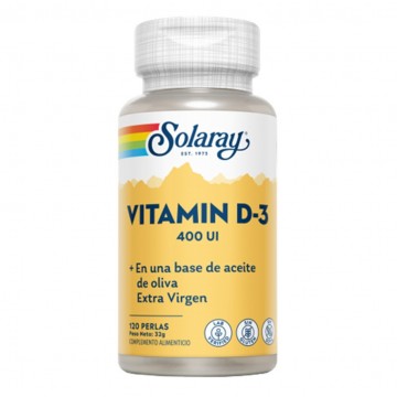 Vitamina-D3 400Ui SinGluten 120 Perlas Solaray