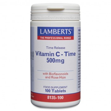 Vitamina-C Time 500mg Vegan 100comp Lamberts