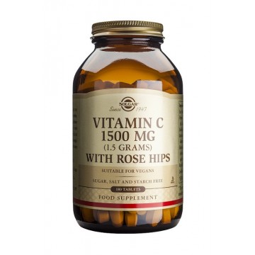 Vitamina-C con Escaramujo 1500Mg Vegan 180comp Solgar