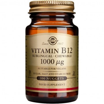 Vitamina-B12 Sublingual 1000Mg SinGluten Vegan 100comp Solgar