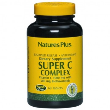 Vitamina Super-C Complex con Bioflavonoides SinGluten 60comp Nature'S Plus