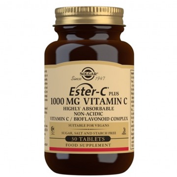 Vitamina Ester-C Plus 1000Mg SinGluten Vegan 30comp Solgar