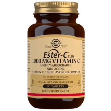 Vitamina Ester-C Plus 1000Mg SinGluten 90comp Solgar