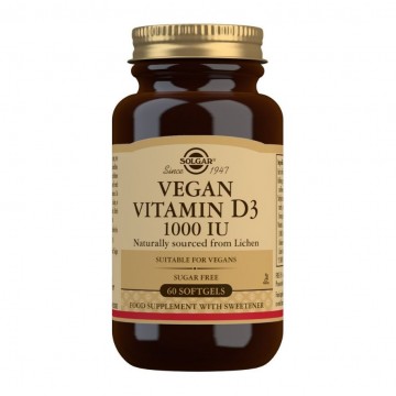 Vitamina D3 1000 UI Vegan 60caps Solgar