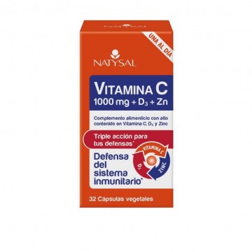 Vitamina C 1000mg + D3 + Zinc 32caps Natysal