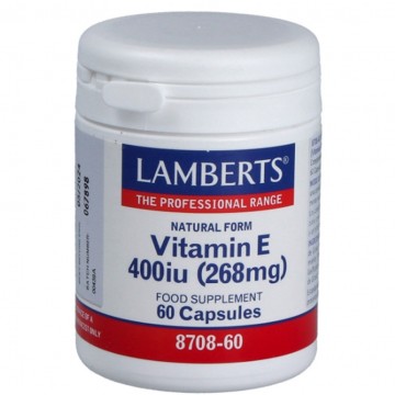 Vitamin-E 400Ui Natural 60caps Lamberts