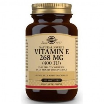 Vitamin-E 400Ui 268Mg SinGluten 100 Perlas Solgar