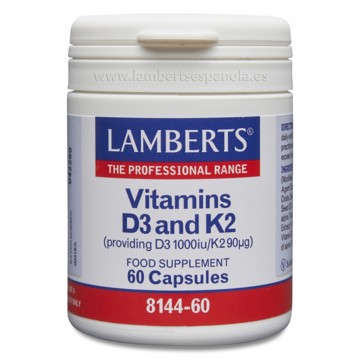 Vitamin-D3+K2 90Mg 60comp Lamberts