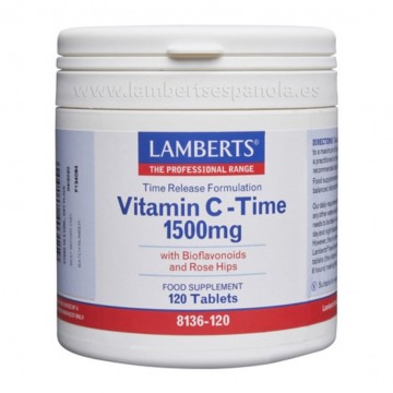 Vitamin C-Time 1500Mg Liberacion Sostenida 120comp Lamberts