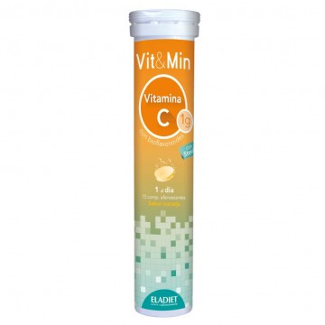 Vit&Min Vitamina-C Efervescente SinGluten 15comp Eladiet