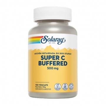 Super-C Buffered Bio Vegan SinGluten 100caps Solaray