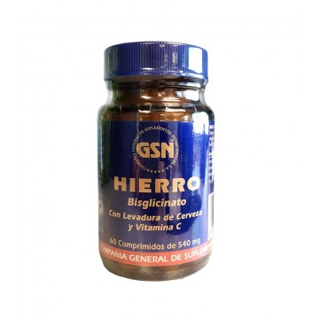 Hierro con Levadura de Cerveza y Vitamina C 60comp G.S.N.