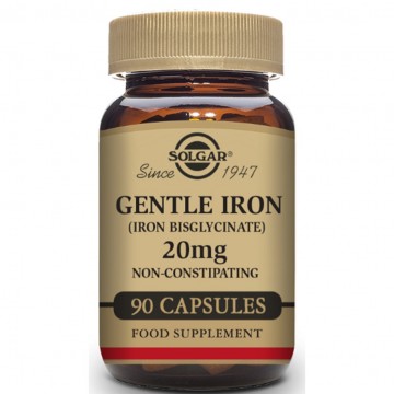 Gentle Iron - Hierro Bilycinate 20Mg SinGluten Vegan 90caps Solgar