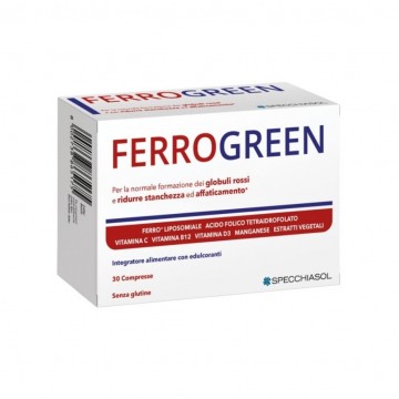 Ferrogreen Plus Hierro+ SinGluten 30comp Specchiasol