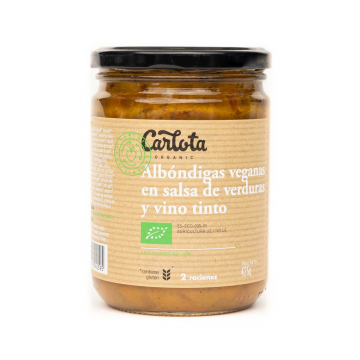 ALBÓNDIGAS VEGANAS EN SALSA VINO TINTO BIO 425 GR
