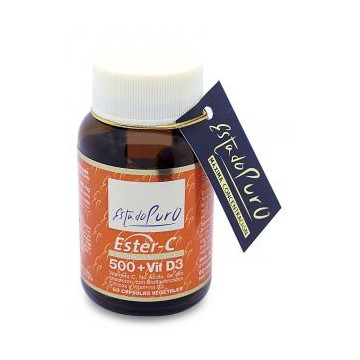 Ester-C 500 + Vitamina D3 Estado Puro 60caps Tong-Il