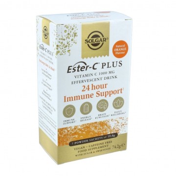 Ester C Plus Efervescente 1000Mg Vegan 7 Sobres Solgar