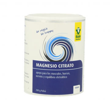 Citrato Magnesio Polvo Vegan 200g Raab