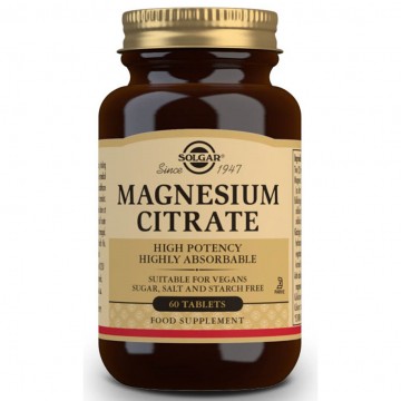 Citrato Magnesio 200Mg Vegan 60comp Solgar