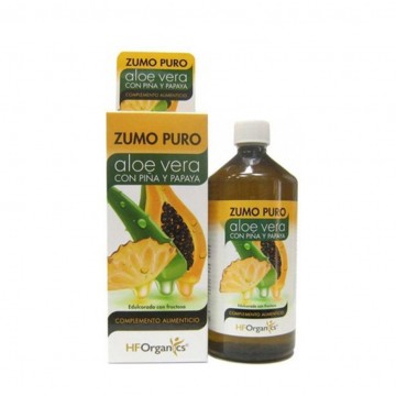 Zumo Puro de Aloe Vera con Piña y Papaya Herbofarm 1L Hf Organics