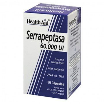 Serrapeptasa 60000Ui SinGluten Vegan 30caps Health Aid