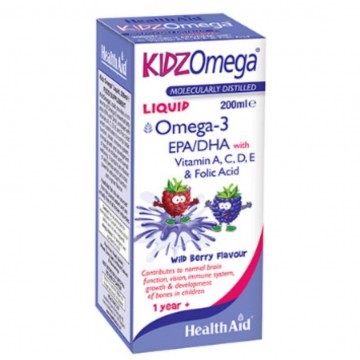 Kidz Omega-3 EPA/DHA + Vitaminas 200ml Health Aid