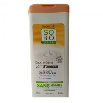 Gel de Ducha Hidratante Suave Leche de Burra Bio 650ml So' Bio Etic