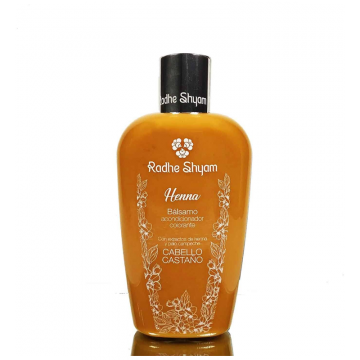 Balsamo Acondicionador Colorante Cabello Castaño 250ml Radhe Shyam