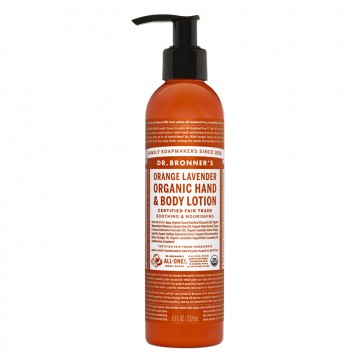 Locion Corporal Naranja y Lavanda Vegan 240ml Dr. Bronners