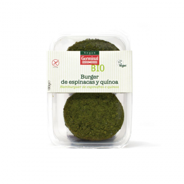 REFRIG BURGER VEGETAL DE ESPINACAS Y QUINOA SIN GLUTEN  180GR