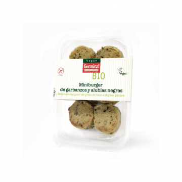 REFRIG MINIBURGER DE ALUBIAS NEGRAS Y GARBANZOS SIN GLUTEN  160GR