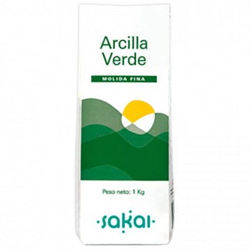 Arcilla Verde Fina en Polvo Uso Externo 1kg Sakai